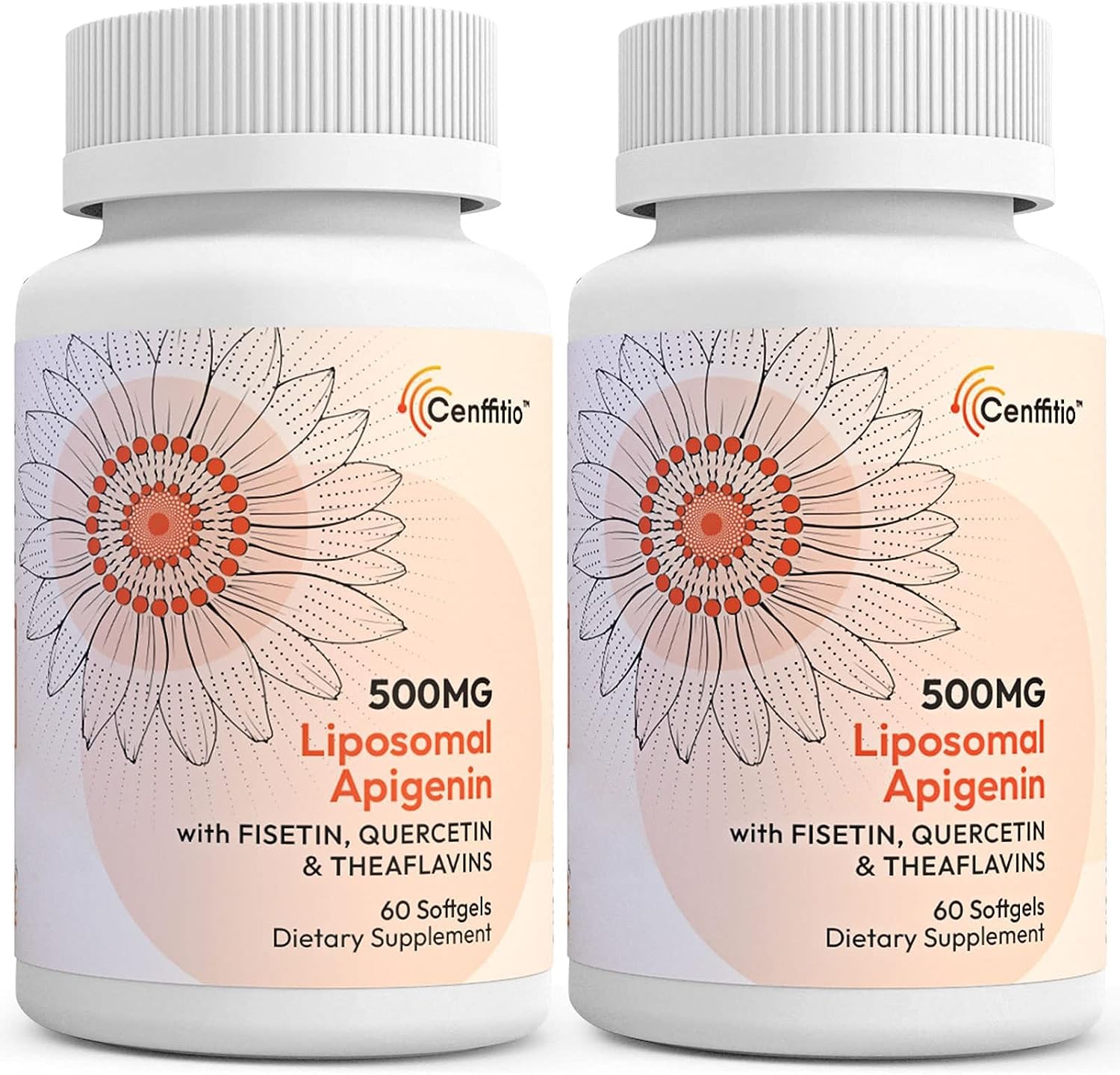 Cenffitio Liposomal Apigenin Softgels 500mg front view
