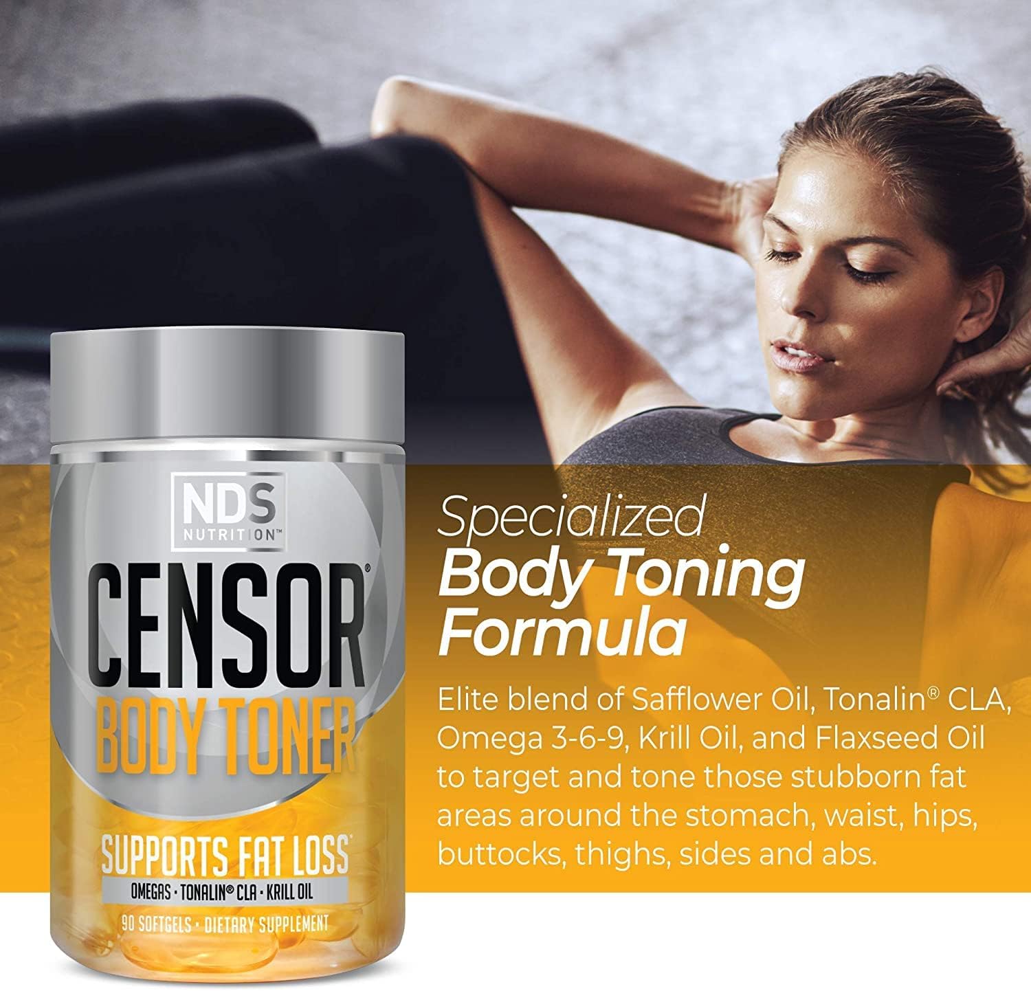 Censor Body Toner CLA Supplement 120g packaging
