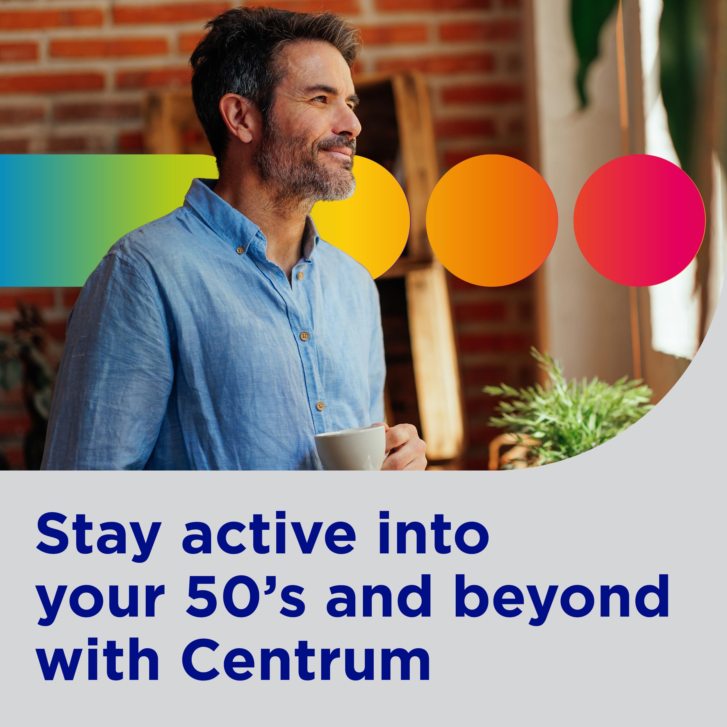 Centrum Minis Silver Multivitamin for Men 50 Plus bottle top view