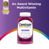 Centrum Multivitamin for Women back view with nutritional information