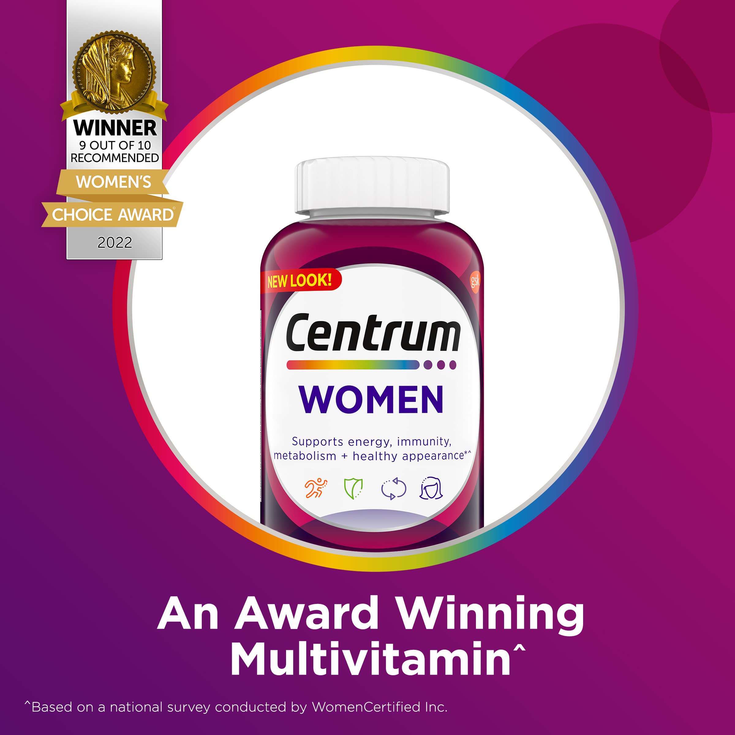 Centrum Multivitamin for Women bottle side view