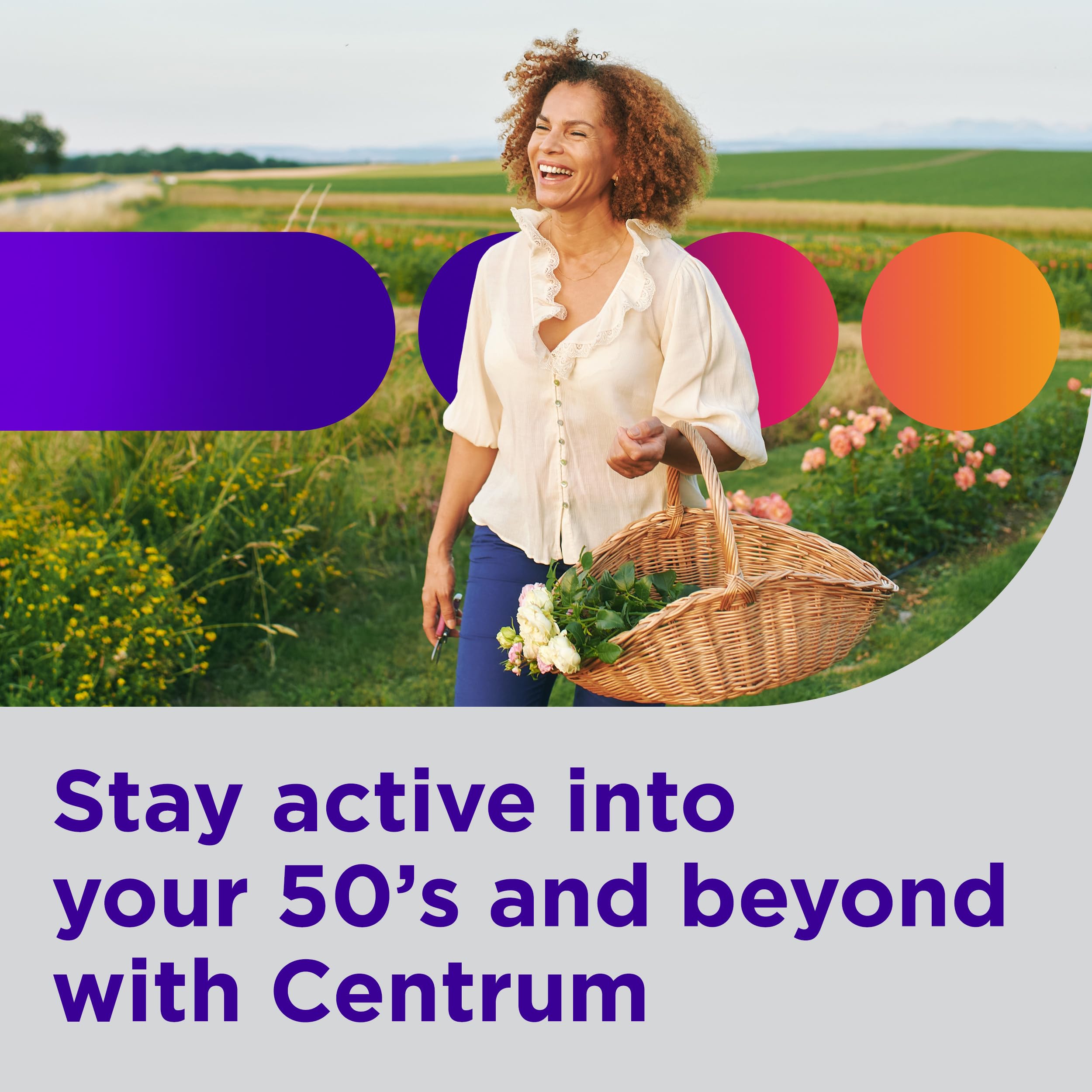 Centrum Silver Women's Multivitamin with a glass of water