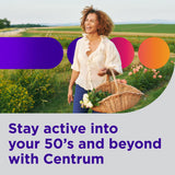 Centrum Silver Women's Multivitamin with a glass of water