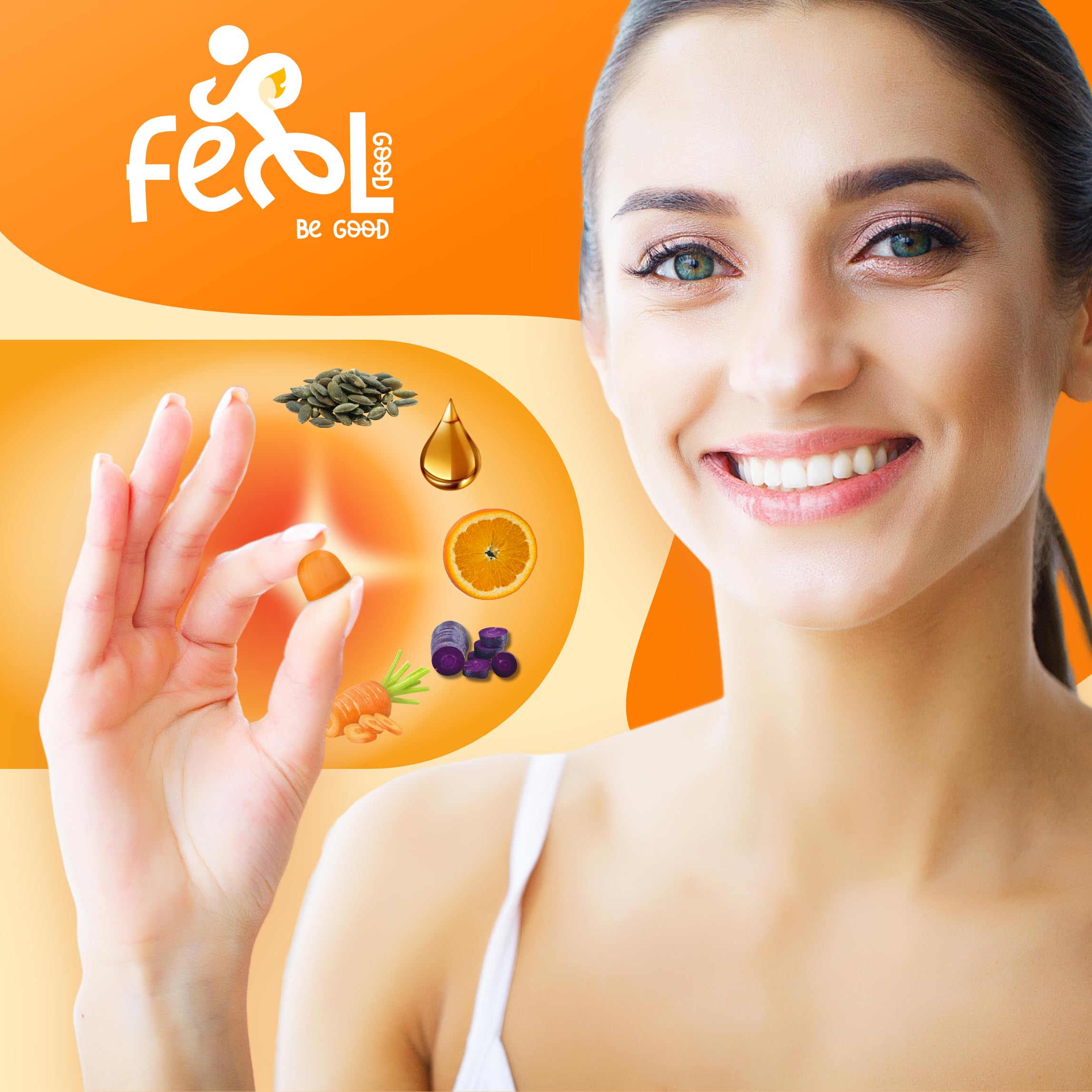 Ceres Nature Pumpkin Seed Oil Extract Gummies back view with ingredients