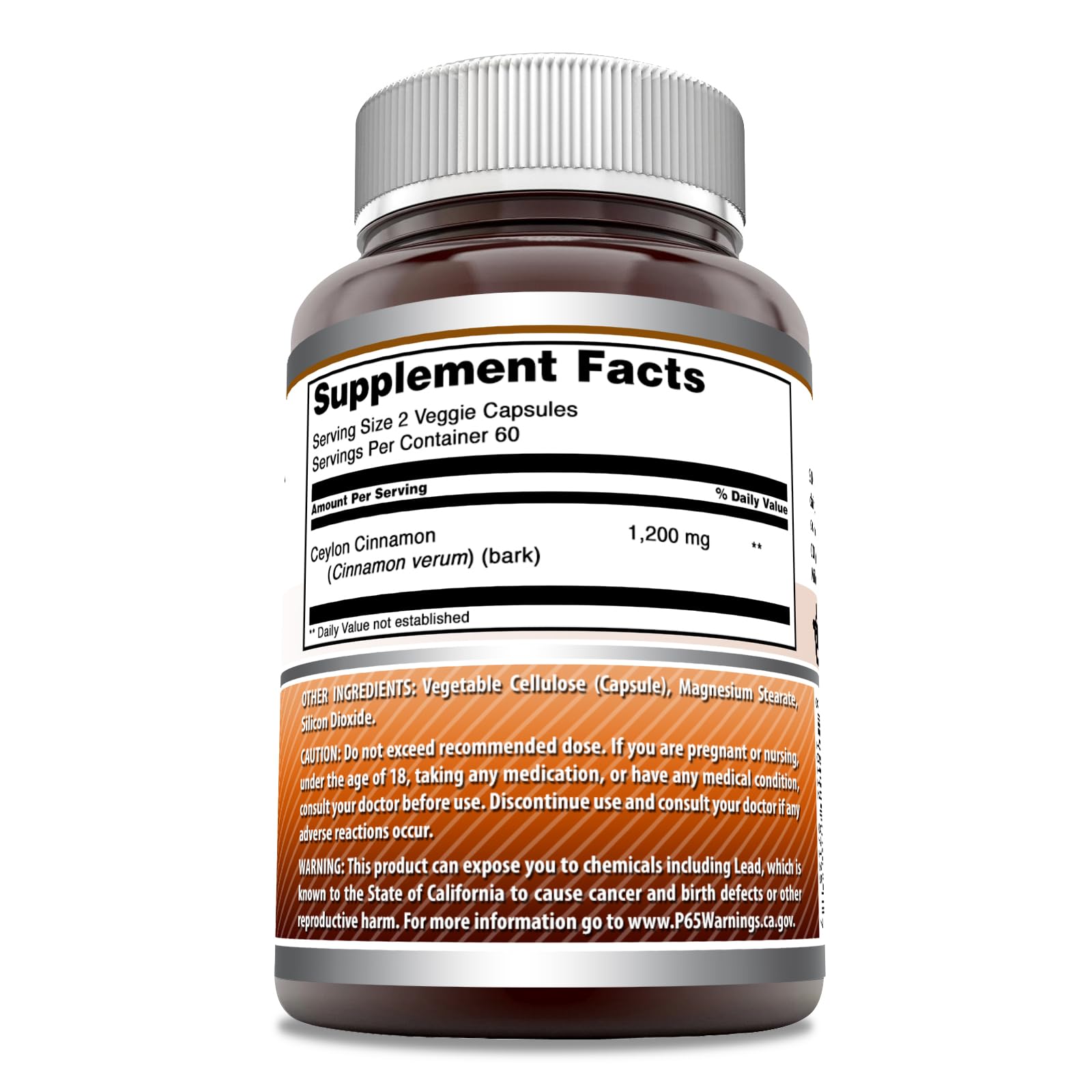 Ceylon Cinnamon capsules close-up