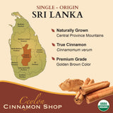 Ceylon Cinnamon Shop Organic Ceylon Cinnamon Capsules close-up