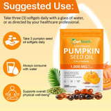 CFHQXSZ Pumpkin Seed Oil Softgels lifestyle scene on a kitchen counter