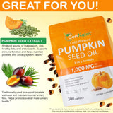 CFHQXSZ Pumpkin Seed Oil Softgels side view highlighting softgel size