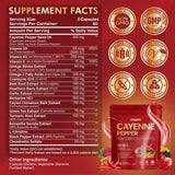 CFILIHTC Cayenne Pepper Supplement bottle side view