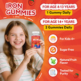 CFILIHTC Iron Gummies displayed with fresh strawberries