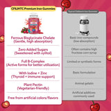 CFILIHTC Iron Gummies for Kids 60 Count Strawberry nutrition facts
