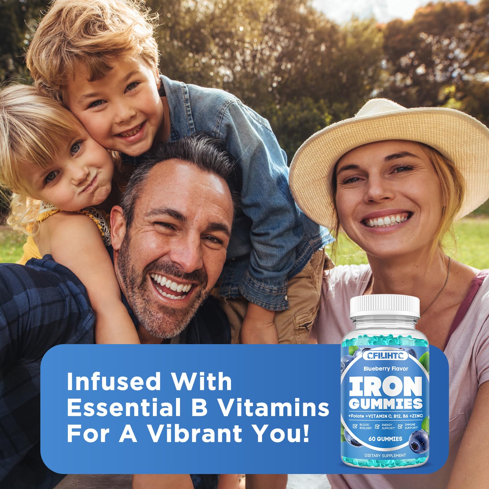 CFILIHTC Iron Gummies with other vitamin supplements