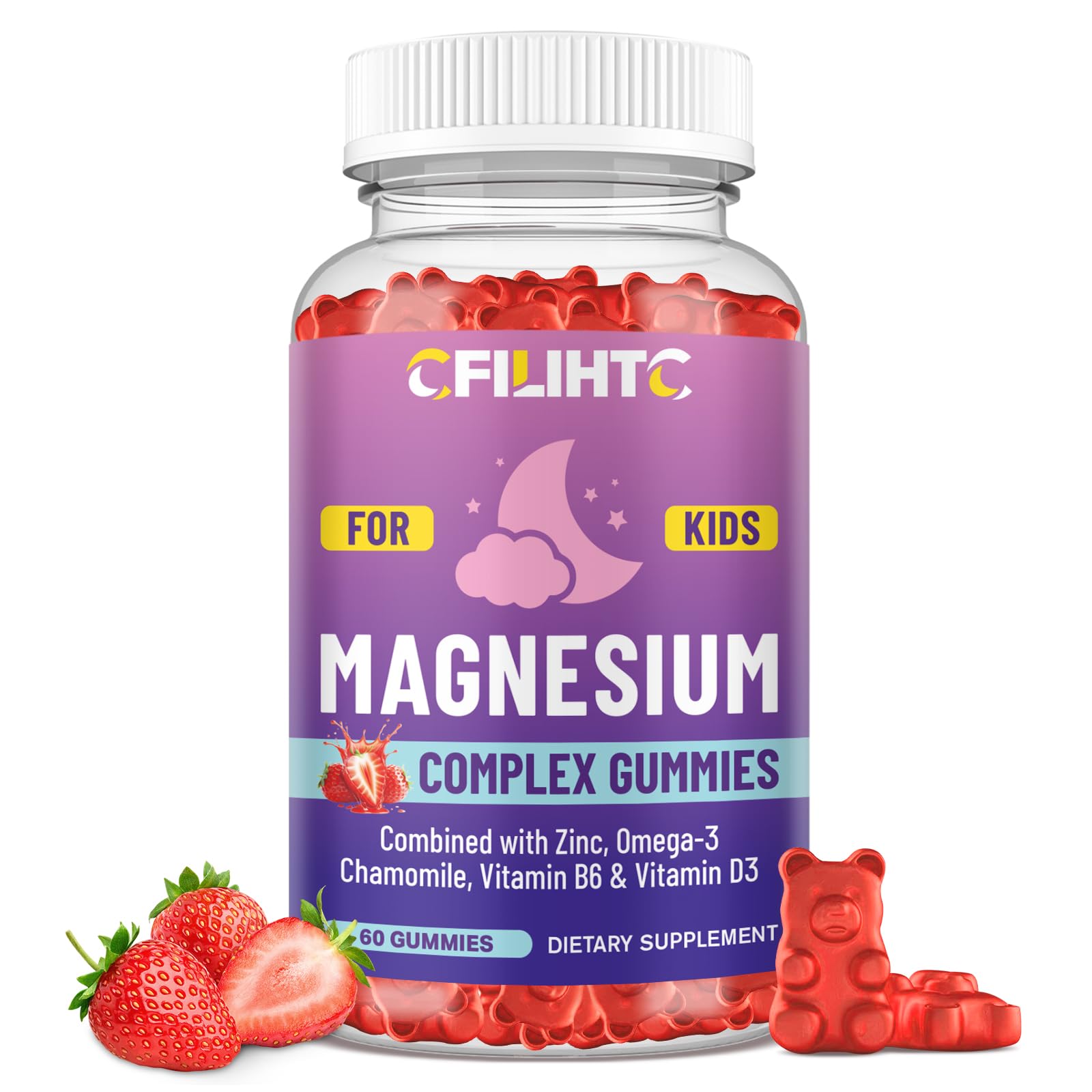 CFILIHTC Kids Magnesium Gummies 200g front view packaging