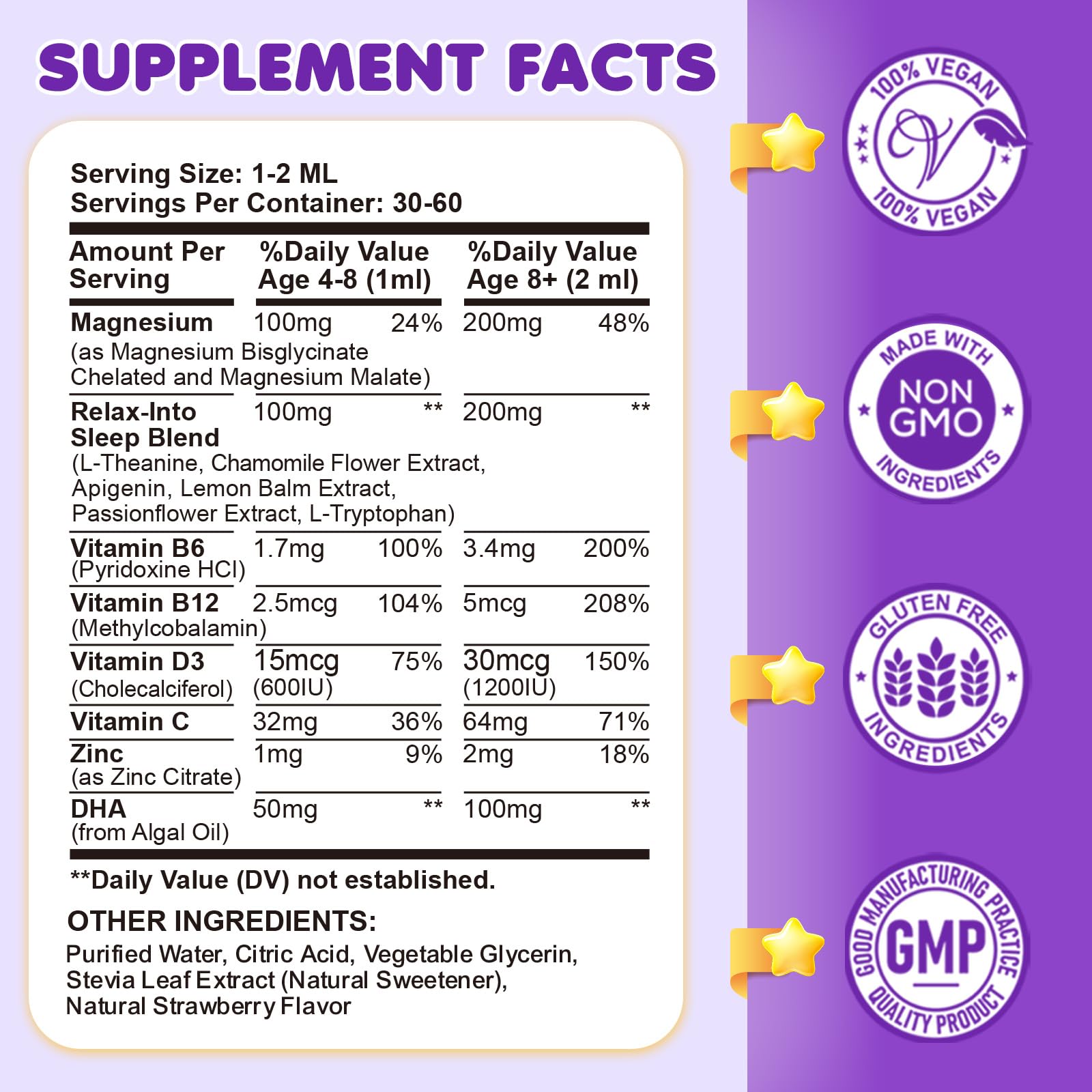 CFILIHTC Kids Magnesium Liquid Drops 200mg packaging details
