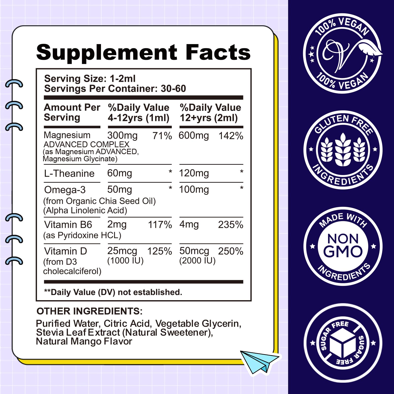 CFILIHTC Magnesium Glycinate Liquid Drops 150g packaging details