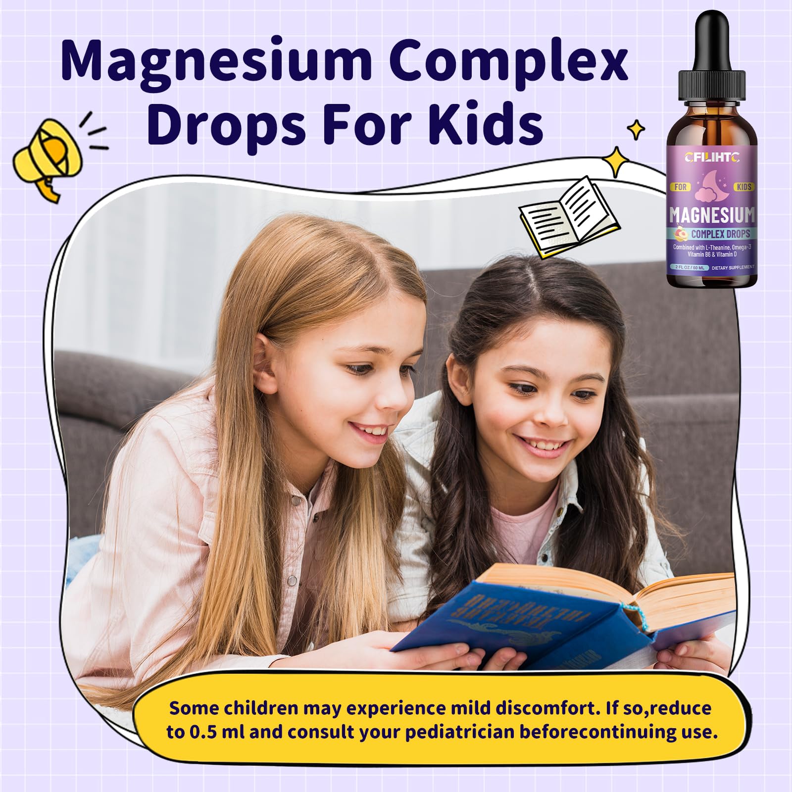 CFILIHTC Magnesium Glycinate Liquid Drops 299g back view
