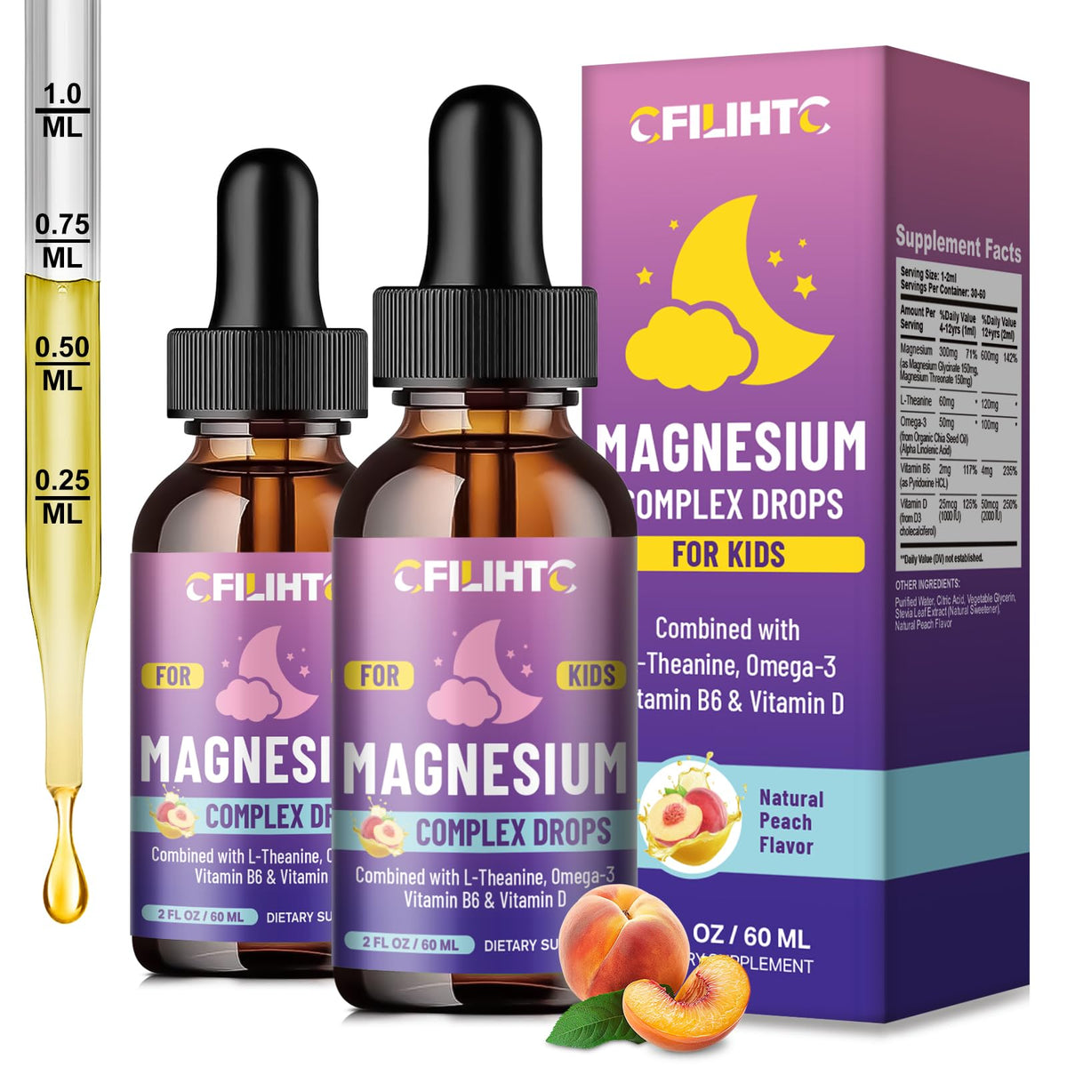 CFILIHTC Magnesium Glycinate Liquid Drops 299g front view