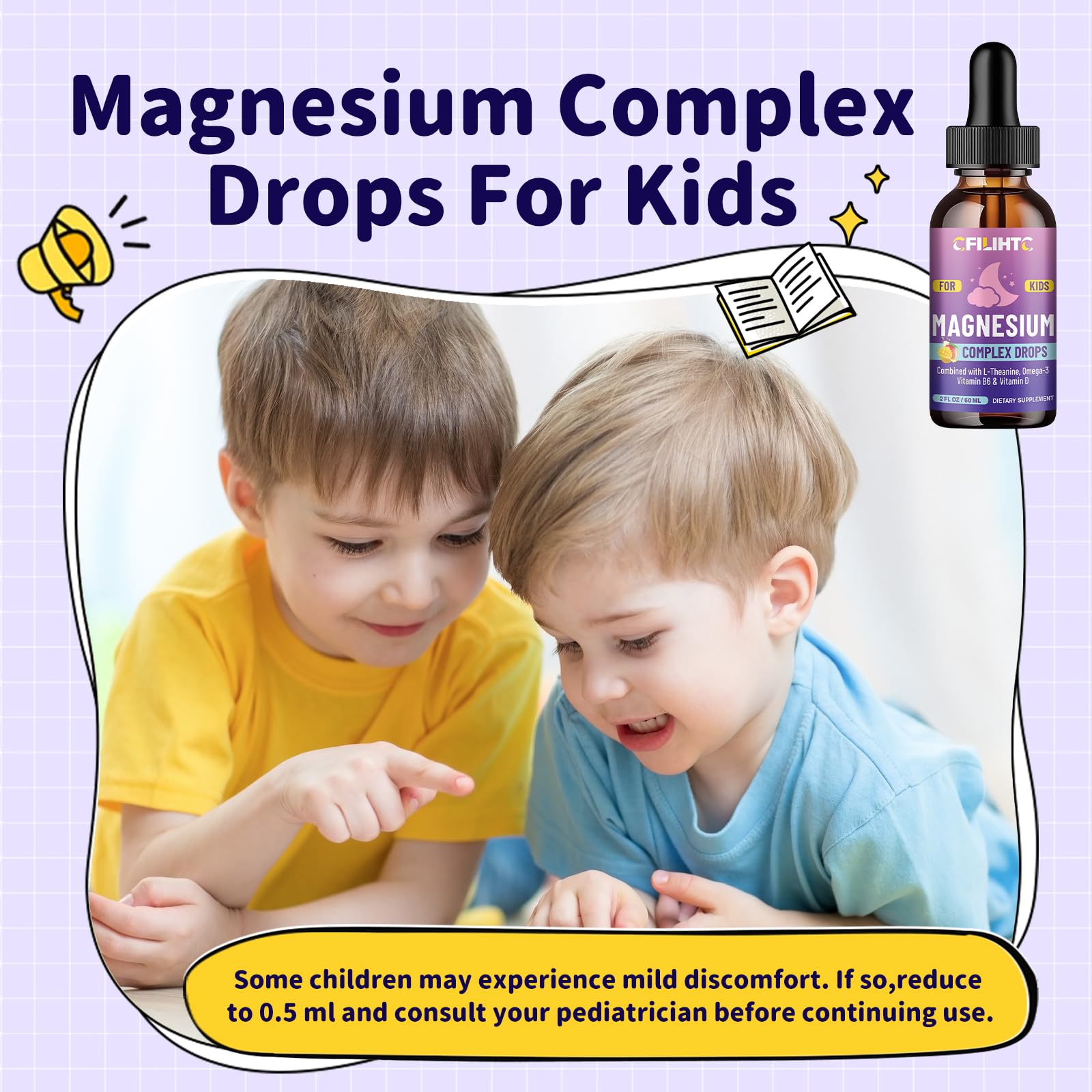 CFILIHTC Magnesium Glycinate Liquid Drops 299g packaging