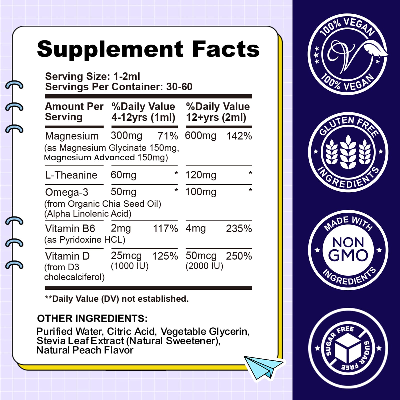 CFILIHTC Magnesium Glycinate Liquid Drops 299g packaging