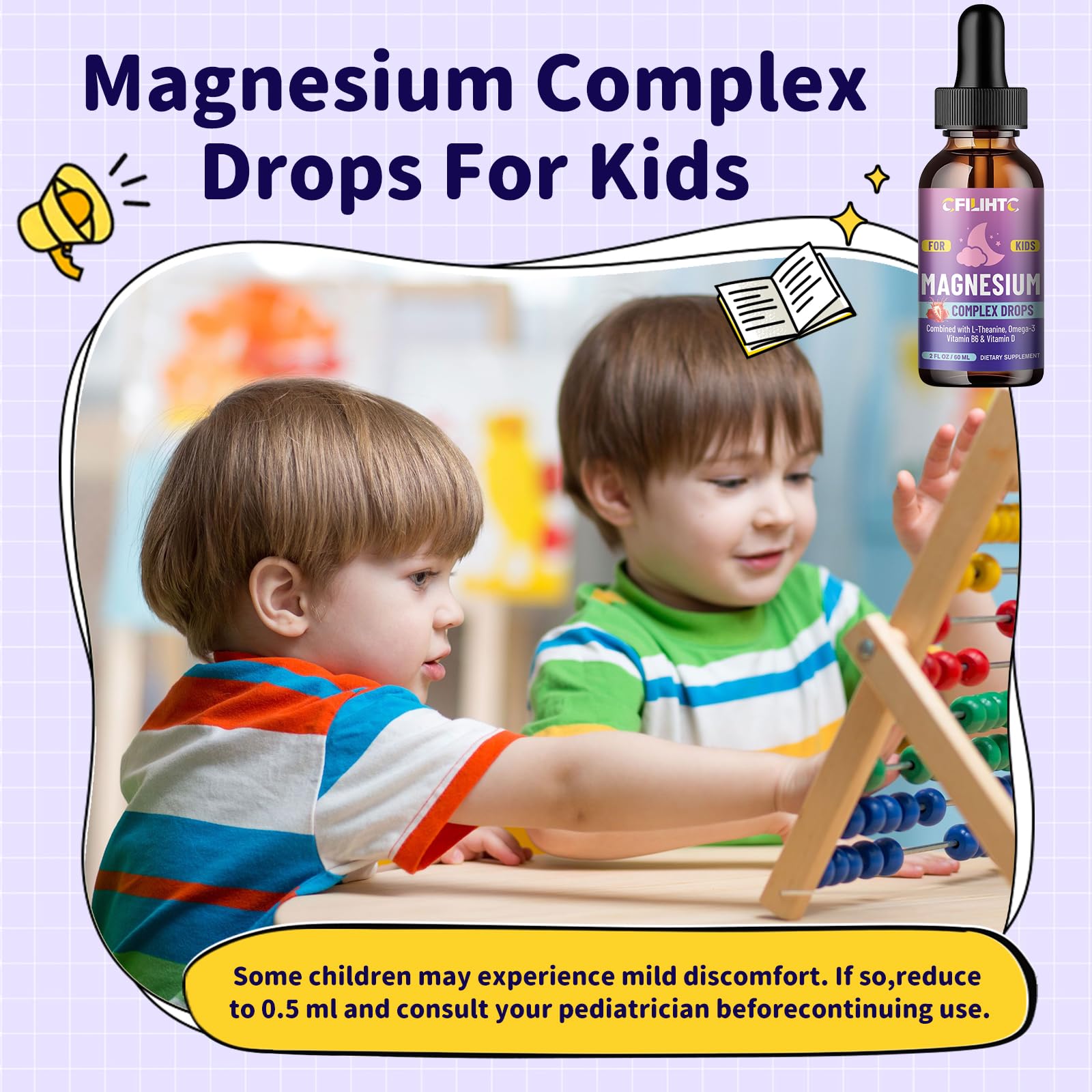 CFILIHTC Magnesium Glycinate Liquid Drops back view