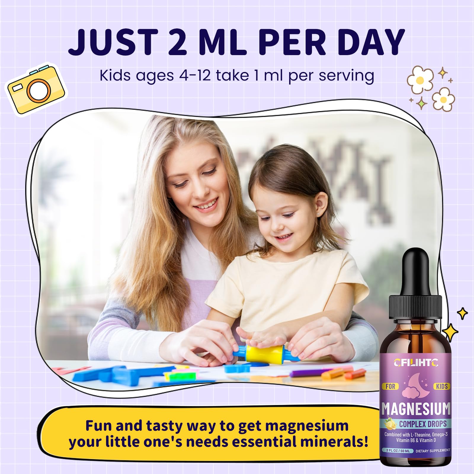 CFILIHTC Magnesium Glycinate Liquid Drops in a kitchen setting