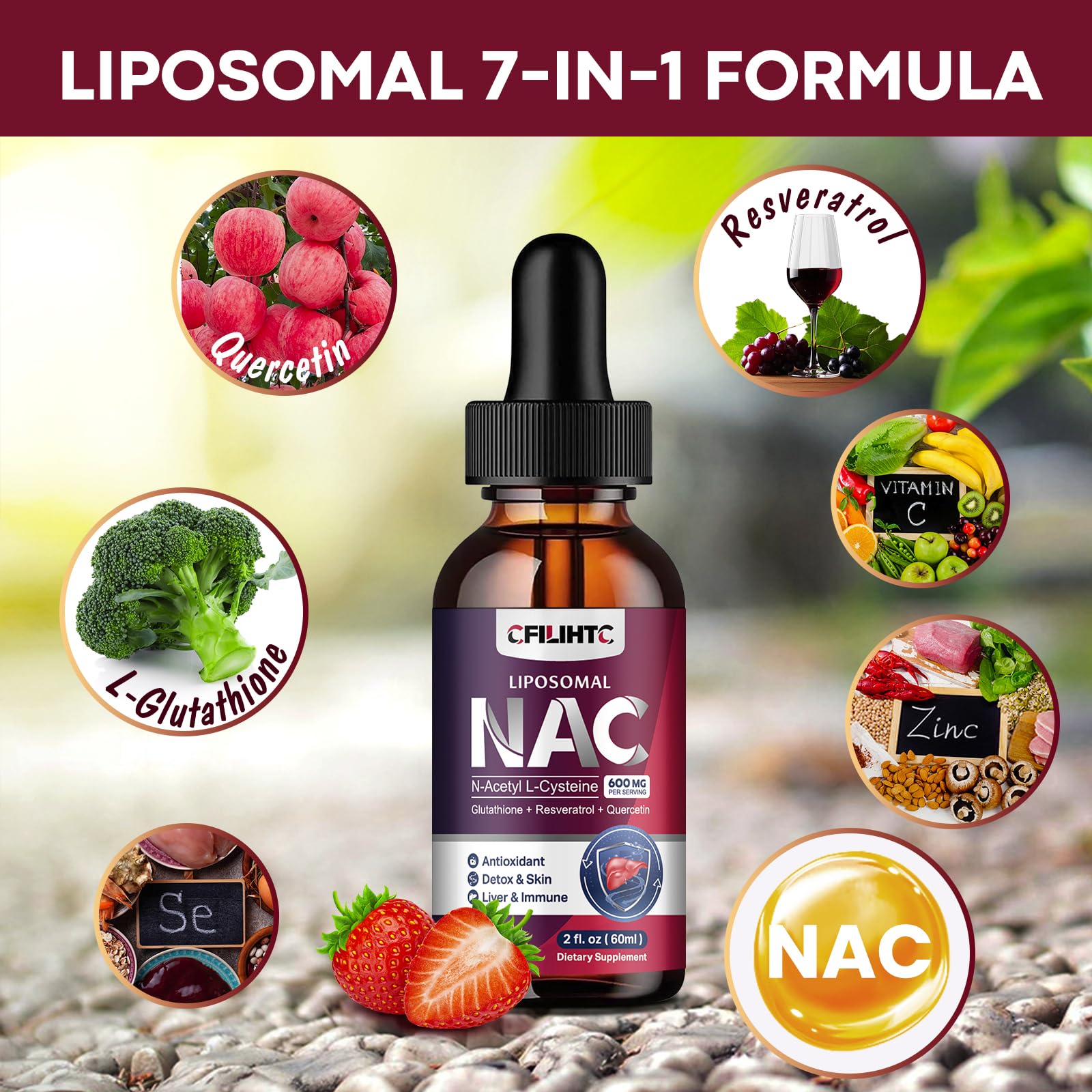 CFILIHTC NAC Drops packaging with strawberry flavour