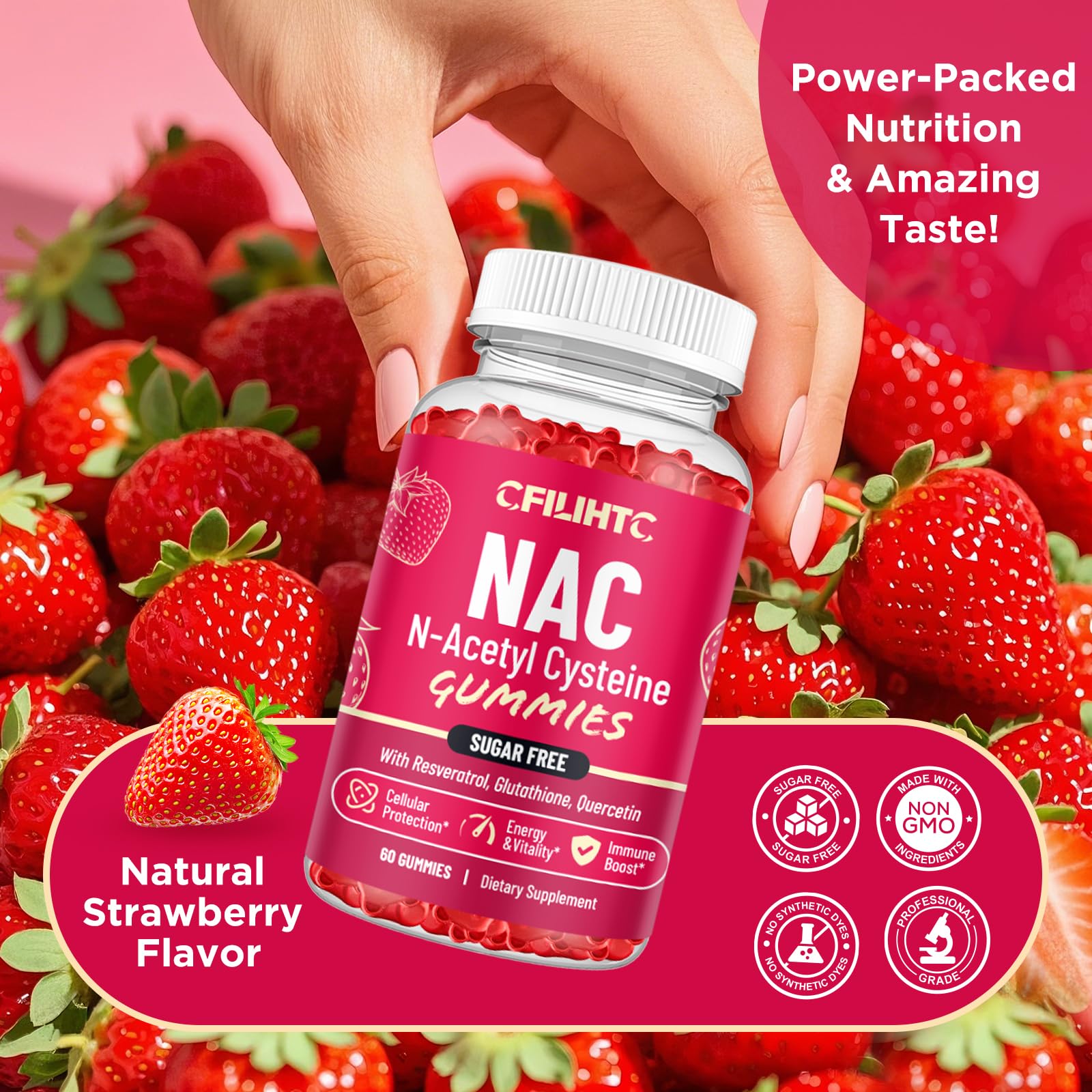 CFILIHTC NAC gummies package back view