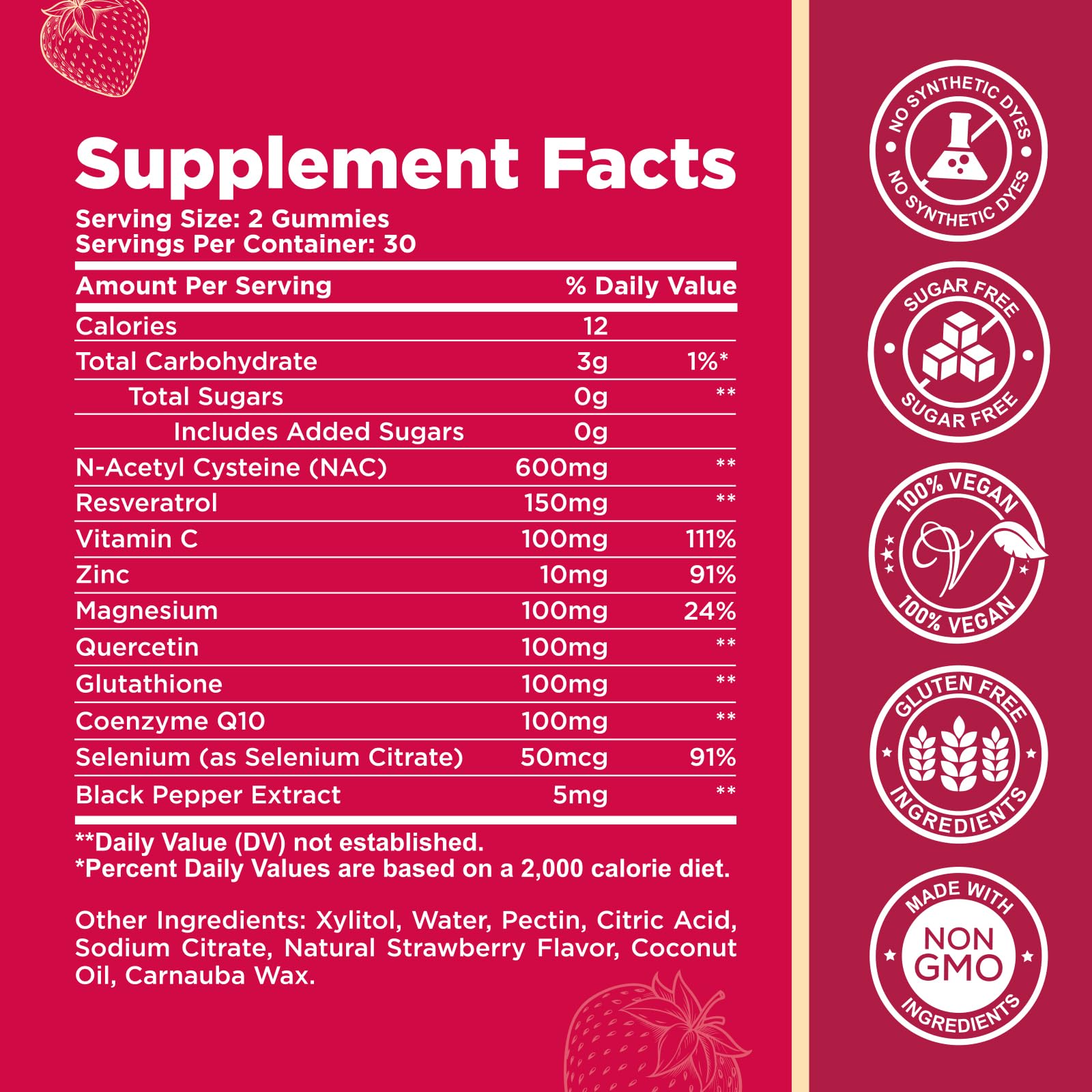 CFILIHTC NAC gummies showing strawberry flavour
