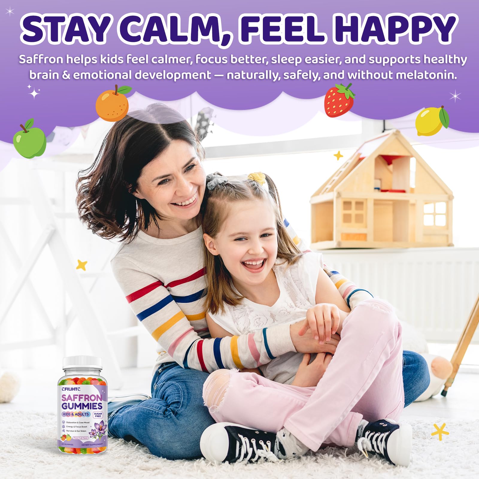 CFILIHTC Saffron Gummies for Kids close-up
