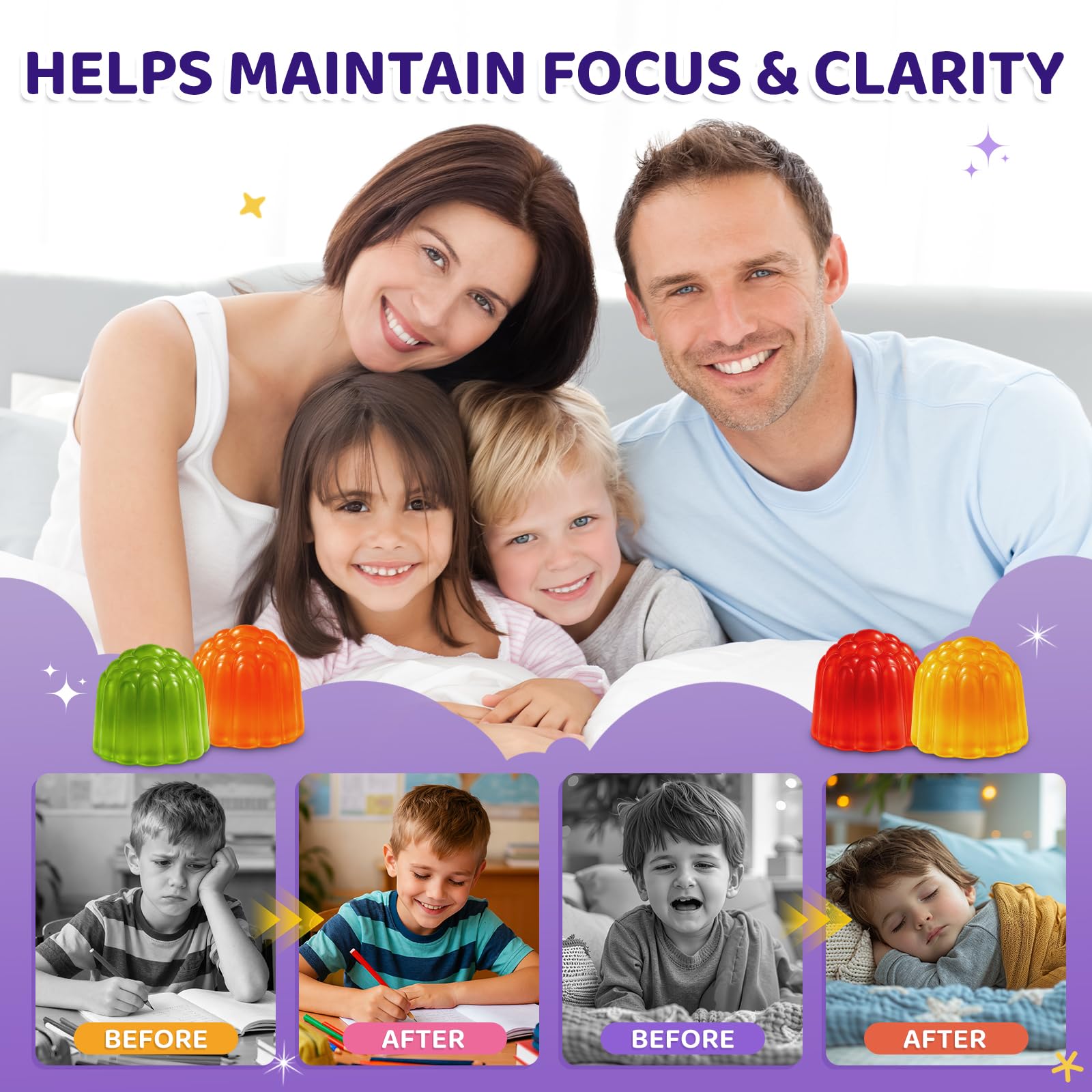 CFILIHTC Saffron Gummies for Kids in a bowl