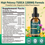 CFILIHTC TUDCA Liquid Liver Extract 1200mg bottle side view