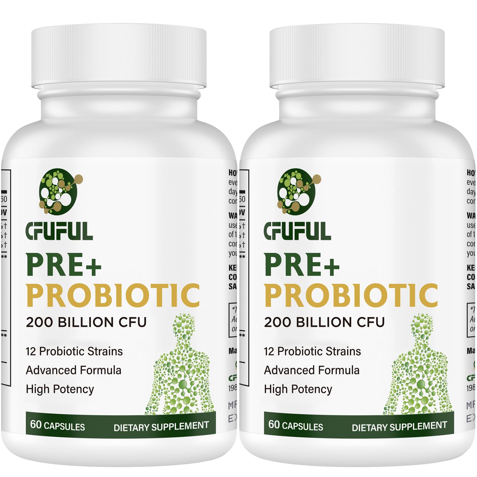 Cfuful Probiotics 200 Billion CFUs capsule bottle front view