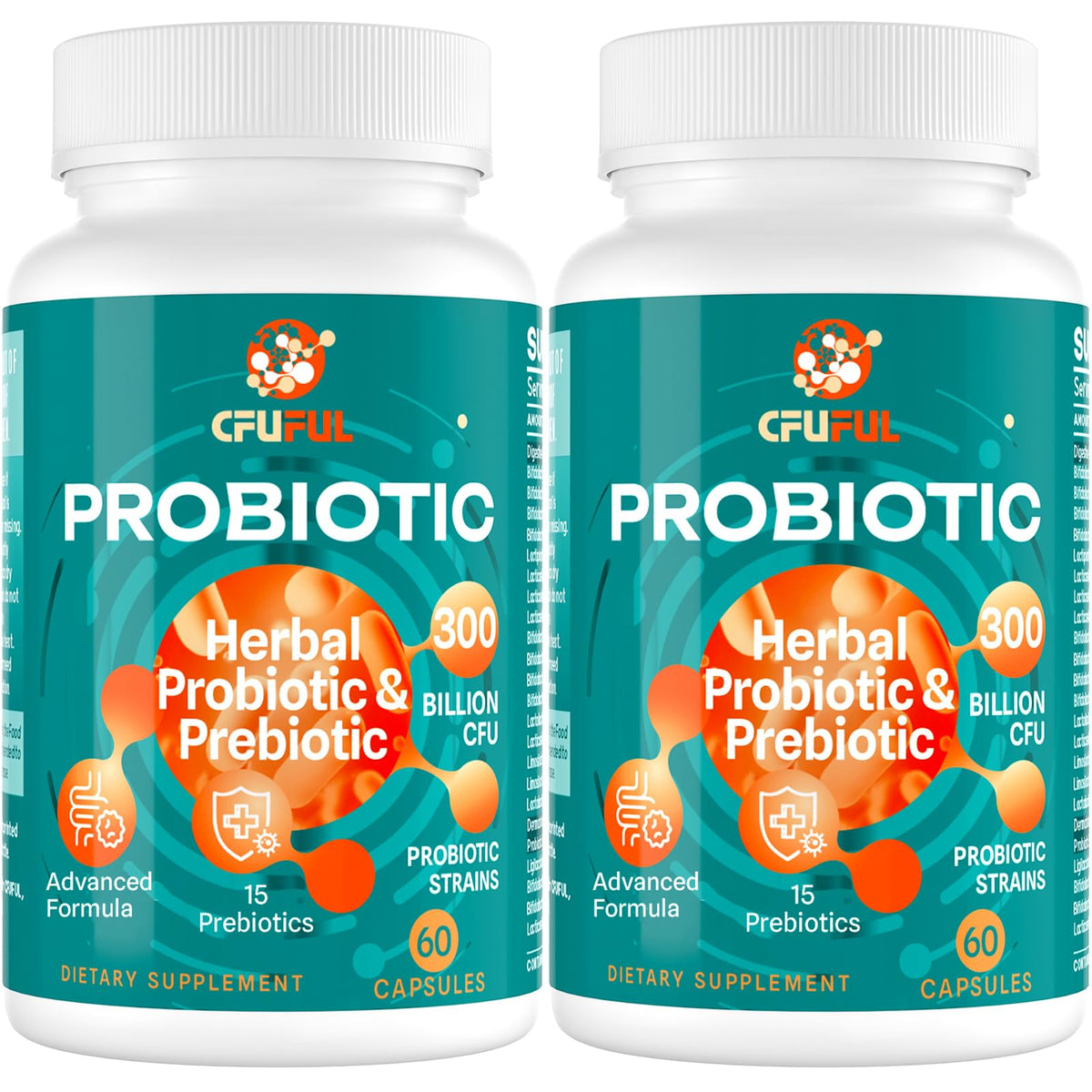 Cfuful Probiotics 300 Billion CFU Daily Supplement front view