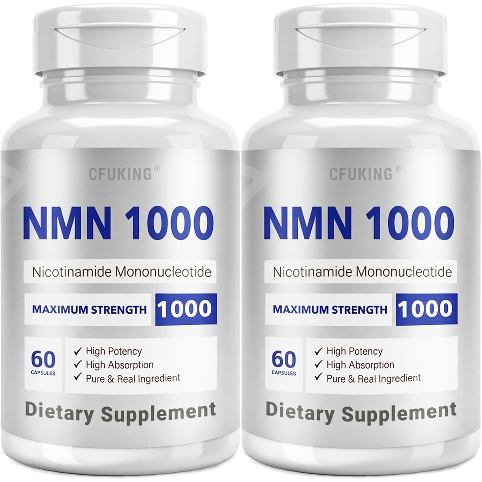 CFUKING NMN 1000MG Supplement Capsules front view