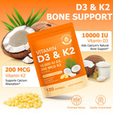 CFXYHNOX Vitamin D3 K2 Softgels 10,000 IU packaging