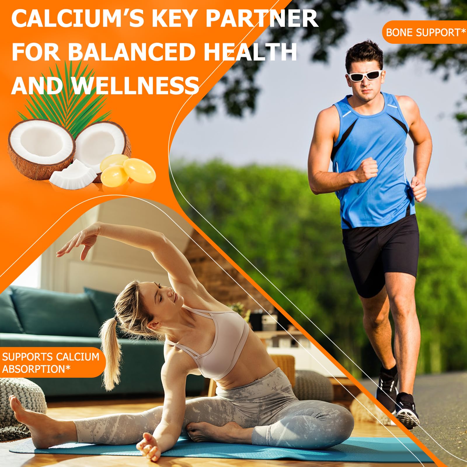 CFXYHNOX Vitamin D3 K2 Softgels 10,000 IU with coconut oil