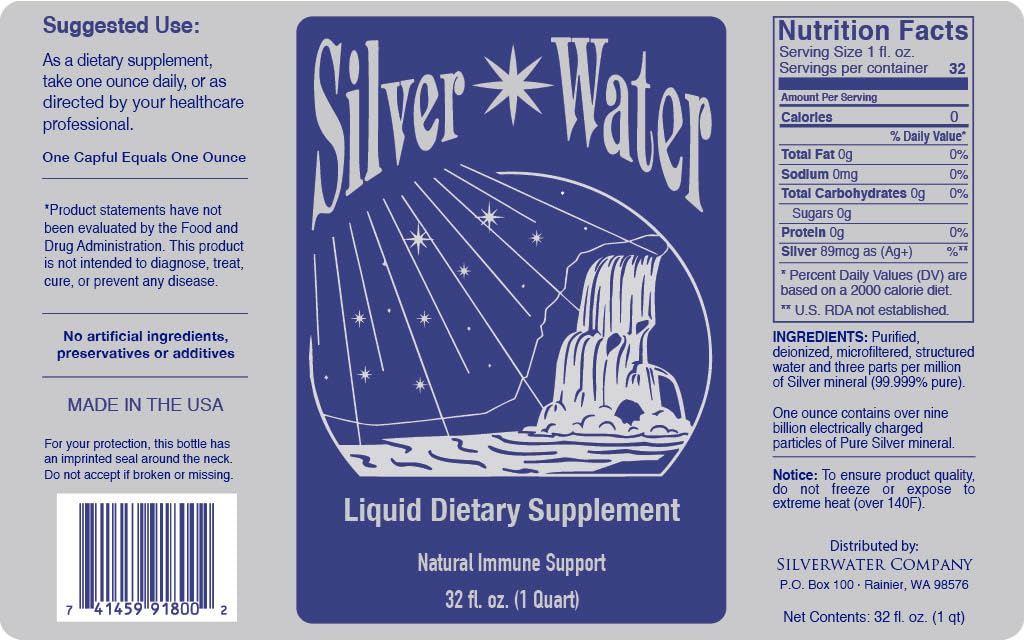 CGAM Silver Water 2050g bottle side view showing label