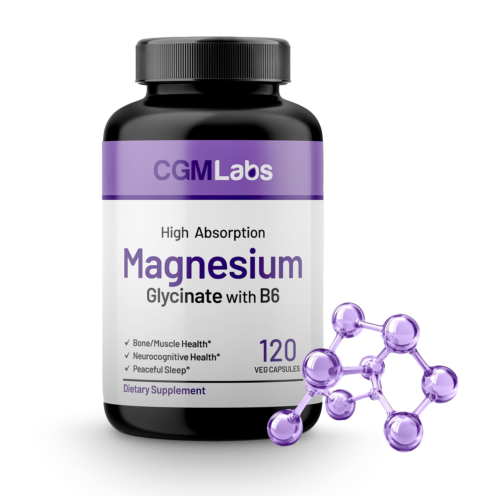 CGMLABS Magnesium Glycinate 132g front view