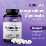 CGMLABS Magnesium Glycinate 132g on a wooden table