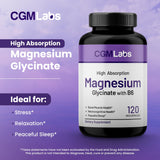 CGMLABS Magnesium Glycinate 132g with Vitamin B6 label