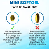 CGMLABS rTG Omega-3 Mini Softgels with anchovy source