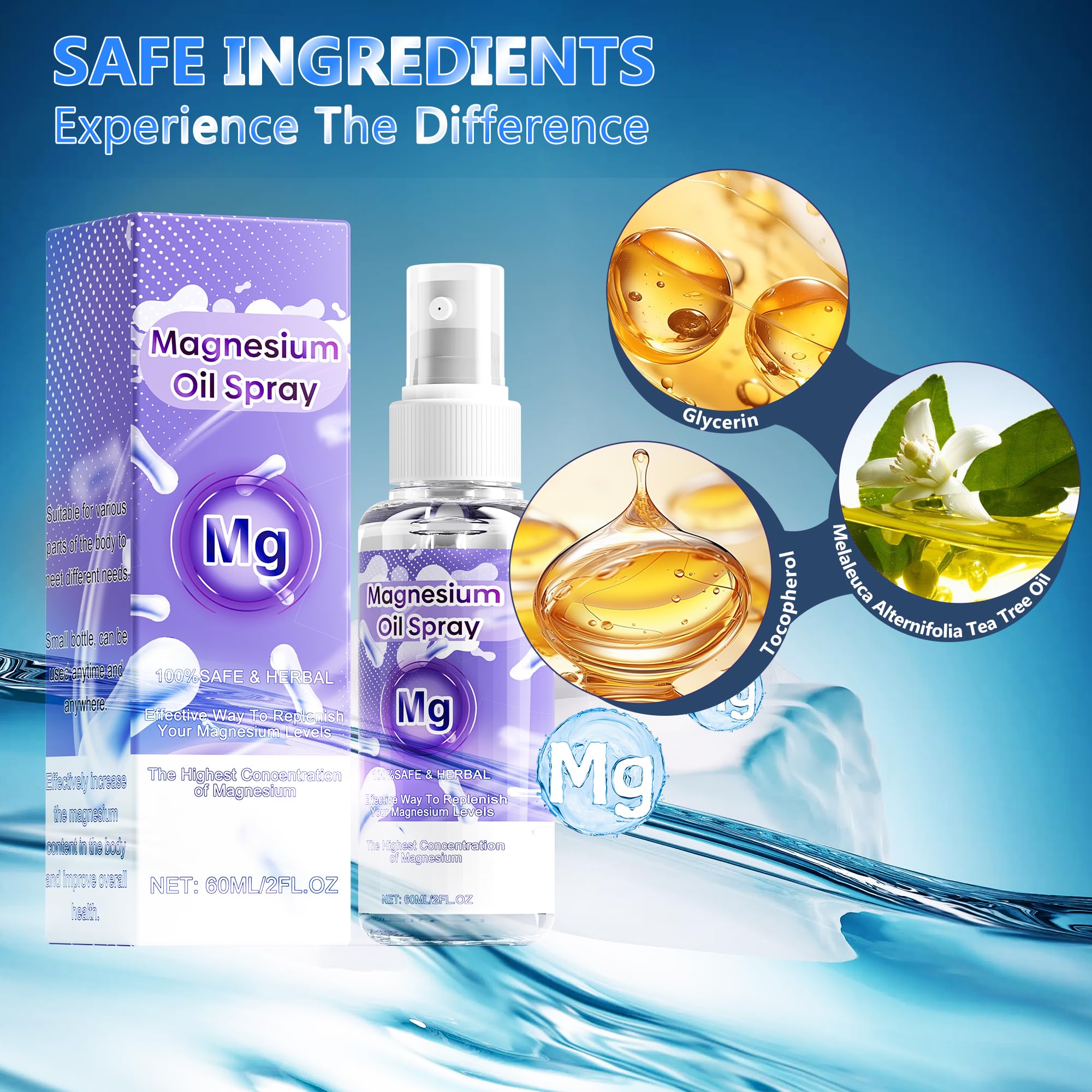 Chamex Pure Magnesium Oil Spray 109g in lifestyle setting