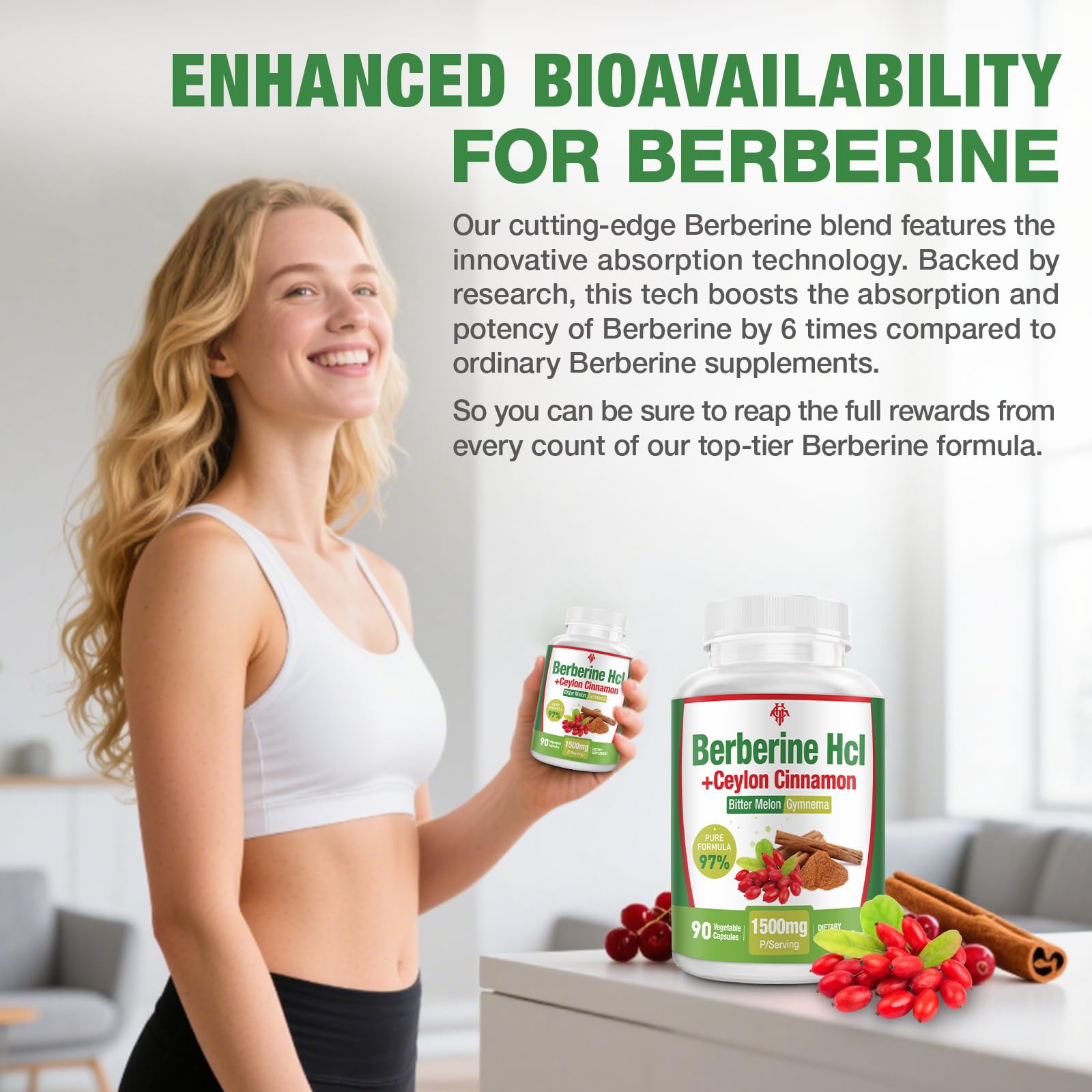 CHANUBITO 5 in 1 Purity Berberine Herbs Supplement lifestyle scene