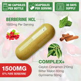 CHANUBITO 5 in 1 Purity Berberine Herbs Supplement side view