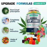 CHANUBITO Organic Hemp Gummies bottle with natural fruit flavour