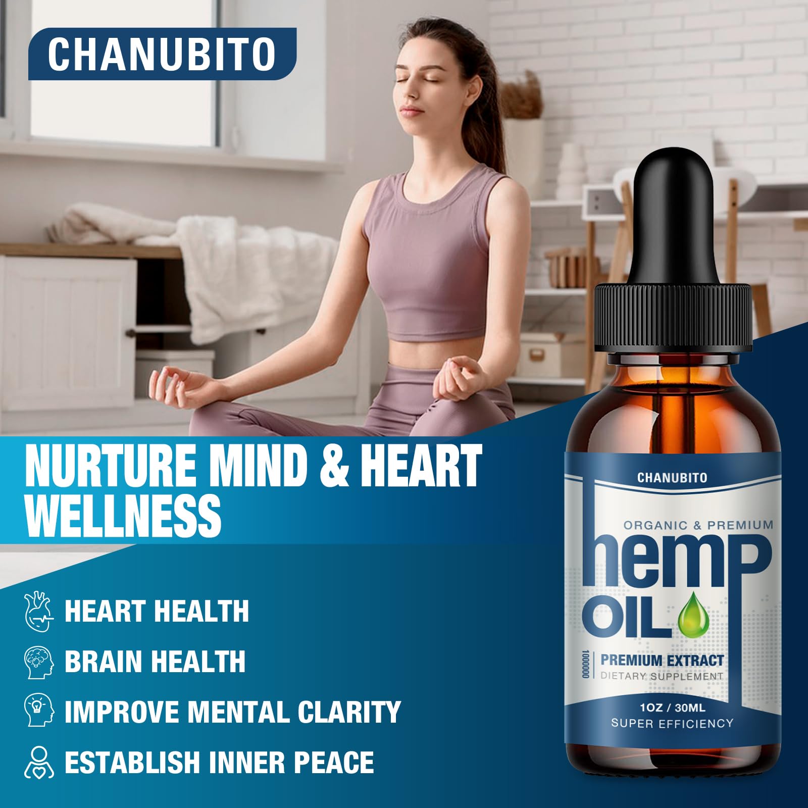 CHANUBITO Organic Hemp Oil 30ml side view