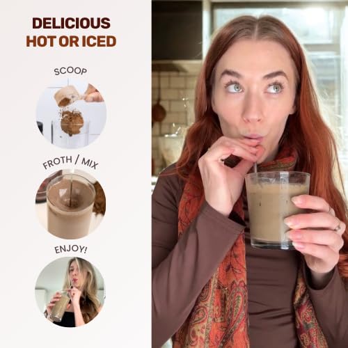 Cheerific Dark Chocolate Superfood Powder in a glass of milk