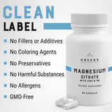 CHEERS Magnesium Citrate capsules on a wooden surface
