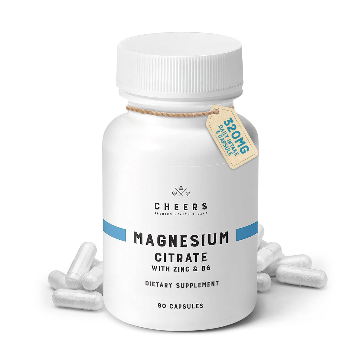 CHEERS Magnesium Citrate supplement front view with packaging