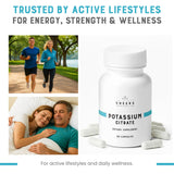 CHEERS Potassium Citrate Capsules 316mg on a wooden surface